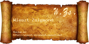 Wieszt Zsigmond névjegykártya