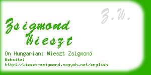zsigmond wieszt business card